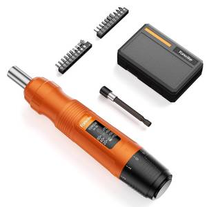 lot 1234 image: Fanwiike Torque Screwdriver Set, 10-70 In-lb  1.1-7.8 Nm, 14 Drive Torque Wrench Screwdriver Electrician with Range & Audible Click for Scope Mounting Gunsmith Bike Repair - Retail $33