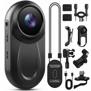 lot 1243 image: Mini Body Camera 1080P, 512G Thumb Action Camera, Vlogging Cam Portable Camcorder with 360° POV Rotate Clip & Magnetic Clip, Wearable Video Recorder for TravelingMotorcyclePet Walking(No SD Card) - Retail $100