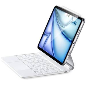 lot 1260 image: ESR for iPad Air 11 inch Case with Keyboard M4M3M2 (202620252024), iPad Pro 11 & Air 54th Magic Keyboard Case, Easy-Set Floating Cantilever Stand, Precision Multi-Touch Trackpad, White - Retail $100