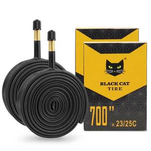 lot 13113 image: MAKELEN 2 Pcs 700x23C25C Bike Tubes, 48mm AV Schrader Valve, 700C Bike Tire Tube for Road Bike - Retail $9