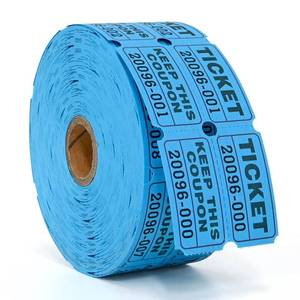 lot 13142 image: L LIKED Raffle Tickets Double Rolls 1000 Per Roll 5050 Raffle Tickets for Events,Carnivals, Entry, Class Reward, Prizes(Blue) - Retail $8
