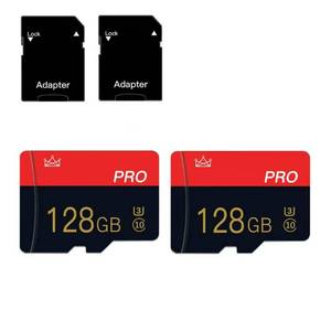 lot 13143 image: 2 Pack 128GB Micro SD Card with Adapter High Speed Memory Card,C10 A1 TF Card for CameraDash CamSmartphoneTabletDrone 128GB2 - Retail $46