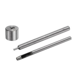 lot 13161 image: uxcell Eyelet Hole Punch Die Tool, 4mm Grommet Setter Hollow Punch for Leather Craft Clothing Handbag Fabric Curtain Setter - Retail $9