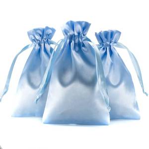 lot 13195 image: Knitial 50 Pack 4 x 6 Rose Gold Satin Gift Bags with Drawstring, Jewelry Pouches, Wedding Favor Bags for Baby Shower Birthday Party Small Business-PINK