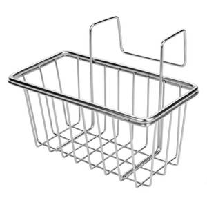 lot 13201 image: Kitchen Sponge Holder - JIANYI Stainless Steel Holder, Kitchen Sink Caddy, Dishwashing Liquid Drainer Rack - Sink Organizer for Sponge Brush Soap Towel and Sink Supplies - Retail $10