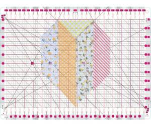 lot 13218 image: Slotted Quilting Ruler,15.5 x 10 Slotted Rulers for Quilting and Sewing Quilt Strip Rulers for Fabric Cutting - Retail $12