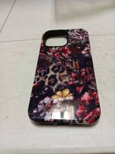lot 13226 image: Yuzbira for iPhone 16 Pro Max Case  Lily Leopard Print Cherry  Slim Drop Protection Design - Retail $17