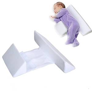 lot 13228 image: Baby Side Sleeper Wedge Removable Washable Breathable and Adjustable Pillow - Retail $38