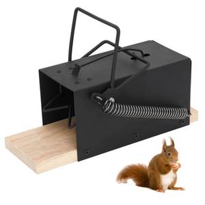 lot 15097 image: Powerful Squirrel Trap for Outdoor & Indoor Use, Humane Quick-Kill Rodent Trap for Grey & Black Squirrels, Heavy-Duty Metal Frame with Cedar Base, Weatherproof & Reusable Animal Catcher
