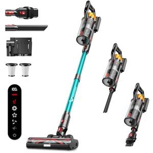 lot 62751 image: Cordless Vacuum Cleaner, 650W 55KPa 60Mins Vacuum Cleaners for Home, 8-in-1 Stick Vacuum with Charging Dock Station, Powerful Suction, Rechargeable, Versatile for Carpet, Hard Floor, Pet Hair - Retail $100