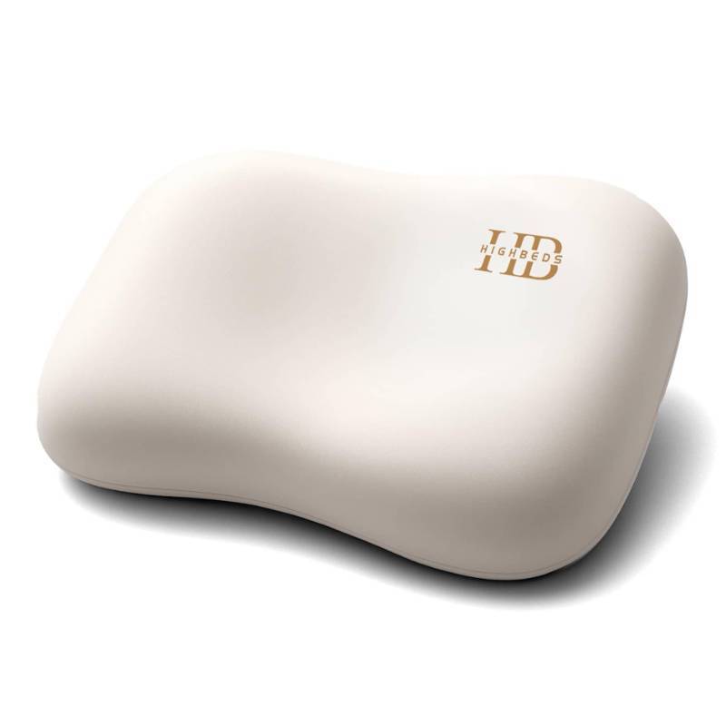lot 19773 image: HighBeds Cervical Neck Pillow - Side Sleeper Pillow for Neck Pain Relief, Soft Ergonomic Memory Foam Pillows Ice Silk Zipperless Pillowcase, Eco-Friendly and Durable Material (White) - Retail $66