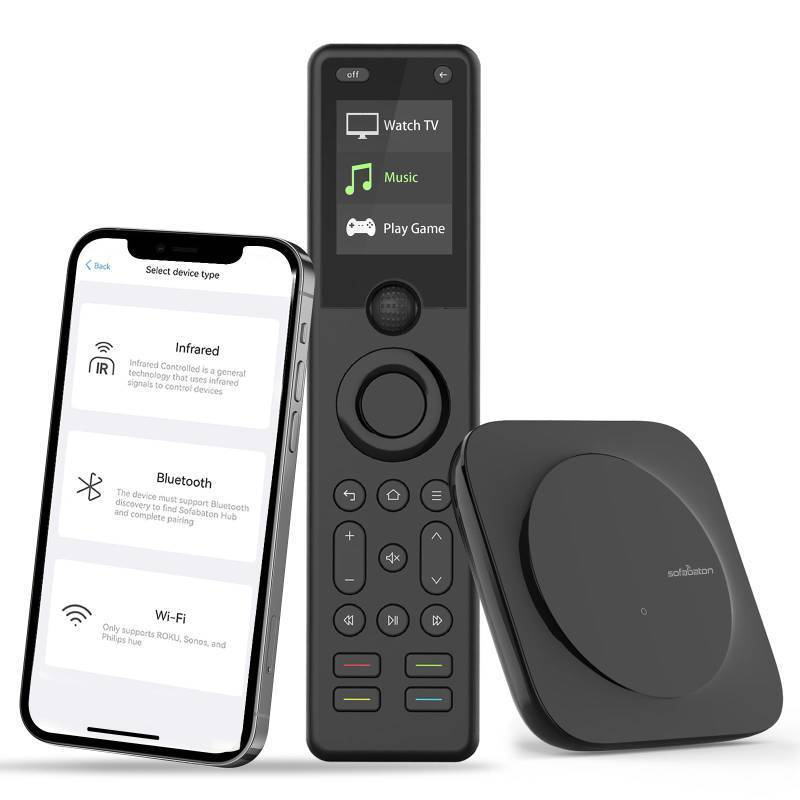 lot 26031 image: SofaBaton X1S Universal Remote with Hub, Universal Remote Control with One Touch Activities, Customize SofaBaton APP, Compatible with 60 Devices, Compatible with Alexa Google Assistant, Raise to Wake - Retail $180