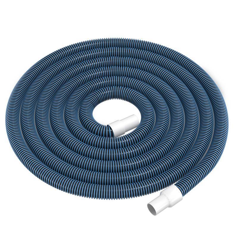 lot 62276 image: OSMOFUZE Pool Vacuum Hose, Heavy Duty Manual Swimming Pool Cleaner Hose With Swivel Cuff for Above Ground and Inground Pools, 1-14 Inch x 27 Ft - Retail $39