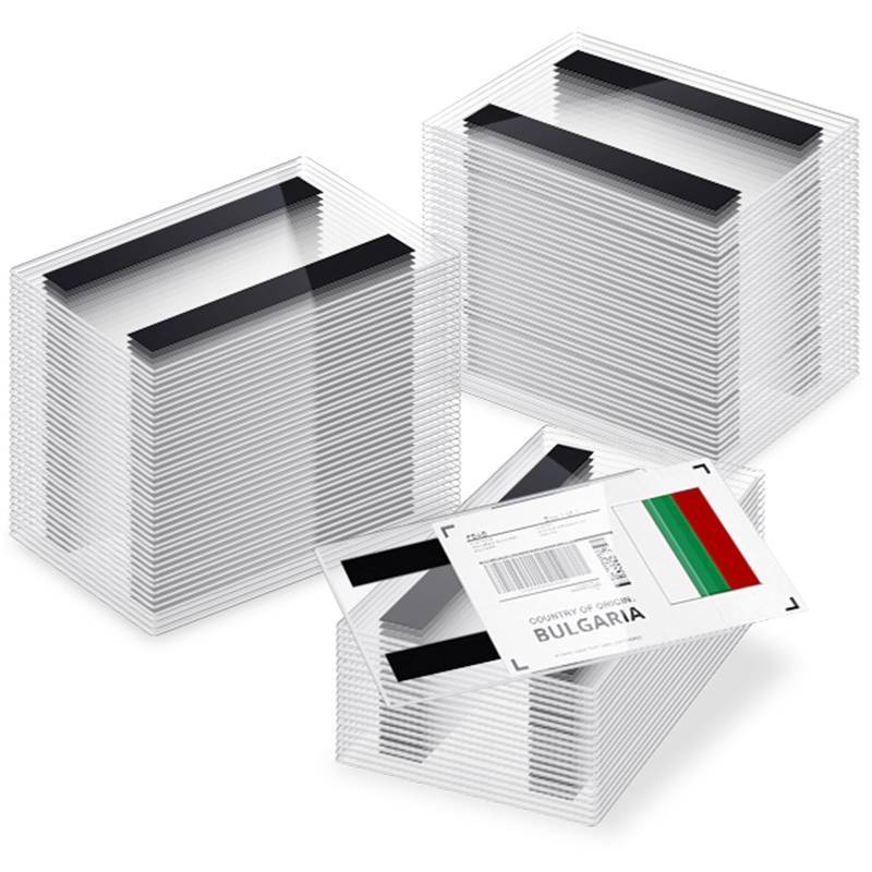 lot 25863 image: Ctosree 50 Pcs Magnetic Label Holder 5.5 x 3.5 Inches Pallet Rack Sign Holder Clear Plastic Protectors Magnetic Data Card Holders File Cabinet Labels for Metal Racks and Shelves Window - Retail $36