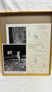 lot 1 image: First Earth-Moon Photo Geometric Perspective NASA Lunar Landing Documentation Print