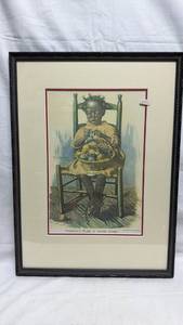 lot 8 image: Framed Print Womans Work Is Never Done Painted by Harry Roseland (17x23)