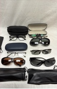 lot 302 image: Lot of Eyeglasses and Sunglasses with Cases and Accessories