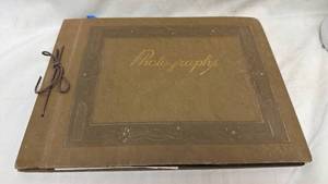 lot 307 image: Photographs Photo Album with Black Pages and Decorative Cover
