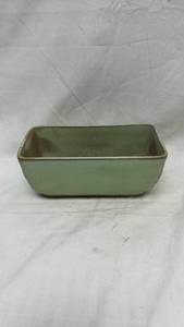 lot 312 image: Frankoma 14 Pottery Rectangular Planter Green Glaze