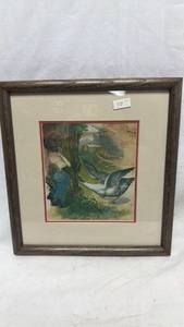 lot 318 image: Interesting Watercolor Print