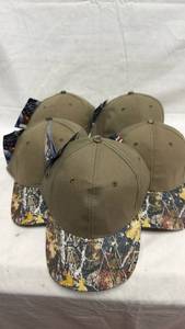 lot 21 image: Rock Point Freedom Camouflage Baseball Cap 5-Pack Tan Camo