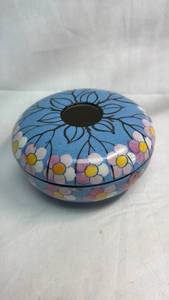 lot 57 image: Aladin Made in France Ceramic Covered Bowl with Floral Design