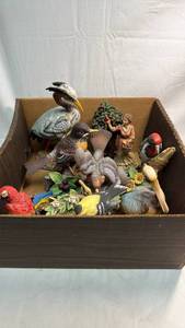 lot 71 image: Lot of 11  Bird Figurines with Painted Details