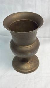 lot 78 image: Decorative Brass Vase with Pedestal Base Made in India