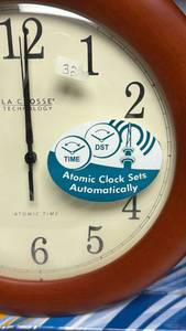lot 127 image: La Crosse Technology 12.5 Inch Atomic Wall Clock WT-3122A