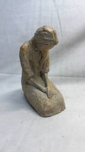 lot 175 image: Carved Figurine Sweet Hour of Prayer Brad Stabo Sculpture