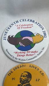 lot 177 image: Lot of 7 Political and Social Movement Buttons Pins 1929-2002