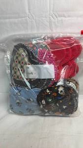 lot 256 image: Holiday Printed Fabric Coasters Multi-Pack (56 Total)