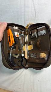 lot 259 image: Office Supply Kit in Canvas and Leather Organizer Bag