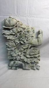 lot 273 image: Carved Jade Sculpture with Bird Detail