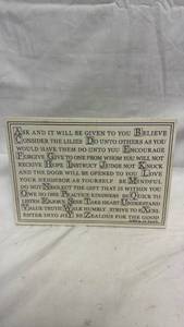 lot 279 image: House Parts Inc. ABCs of Faith Wall Plaque White Marble 2367-Z-I-10-07-03