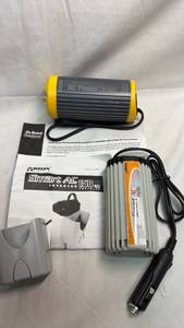 lot 292 image: 2 AC Power Inverters OnBoard Solutions Heavy Duty and Wagan Smart AC 150W USB