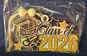 lot 108 image: Class of 2026 Senior Graduation Ornament Set with Beads and Stars&nbsp