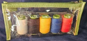 lot 127 image: Sewing &amp Mending Kit with Thread Spools and Needles