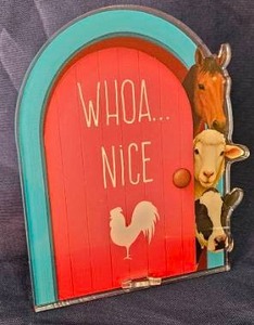 lot 130 image: Farm Animals Barn Door Wall Art Decor Sign&nbsp