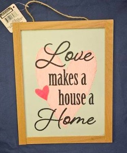 lot 152 image: Wall Art Print Love Makes a House a Home&nbsp
