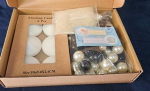 lot 155 image: Water Beads and Floating Candle Kit with Pearl Beads&nbsp