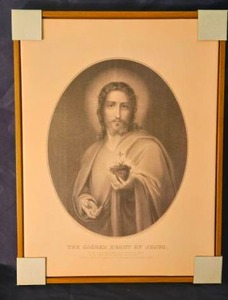 lot 156 image: The Sacred Heart of Jesus Canvas Print Framed&nbsp