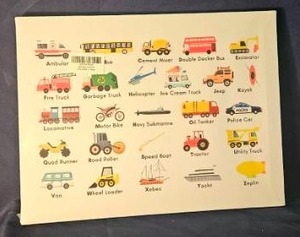 lot 158 image: Vehicle Chart Canvas Print&nbsp