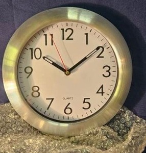 lot 161 image: Quartz Wall Clock 10 inch&nbsp