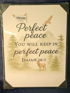 lot 162 image: Perfect Peace Isaiah 263 Framed Wall Art Print