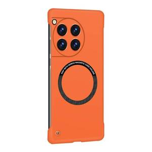 lot 56 image: Omio Magnetic Slim Case for OnePlus 12 Compatible with MagSafe, Frosted Matte PC Ultra-Thin Bumper Frameless Borderless Minimalist Design Shockproof Cover for Men Women, Orange - Retail $10