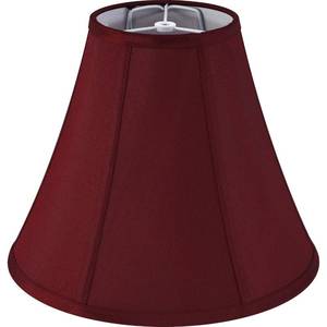 lot 67 image: Burgundy Bell Lamp Shades 6 Top x 13 Bottom x 9.8 High(Spider) Medium Lamp Shade, Fabric Lamp Shade for Table Lamp,Bedside Lamp,Side Ribbing Hand Crafted Replacement Lampshade by GO&SO - Retail $29
