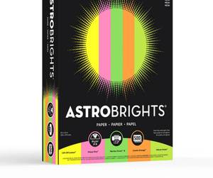 lot 802 image: Bright Color Paper, Neenah Astrobrights�, Letter Paper Size, 24 Lb, Assorted Colors, Ream of 500 Sheets - Retail $17