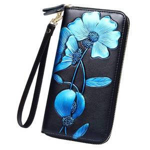 lot 847 image: PHOTO FOR REFERENCE SEE PHOTOS FOR DESIGN Badiya Womens Wallet RFID Blocking Credit Card Holder Large Capacity Leather Zip Around Wallets Clutch Wristlet