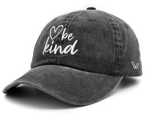 lot 857 image: Waldeal Be Kind Trendy Womens Cotton Baseball Cap Embroidered Fashion Unisex Hat Black - Retail $4,332